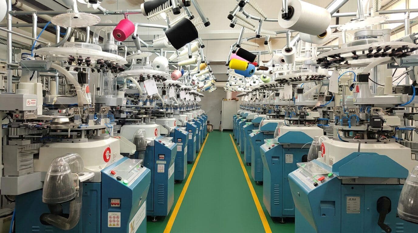 Modern sock manufacturing facility